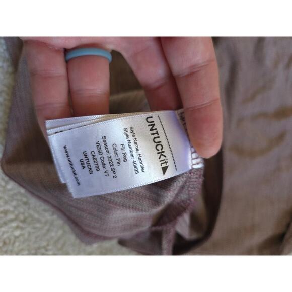 👕 Men's Untuckit “Hennifer” Short Sleeve Polo in Rose Heather - Picture 6 of 7